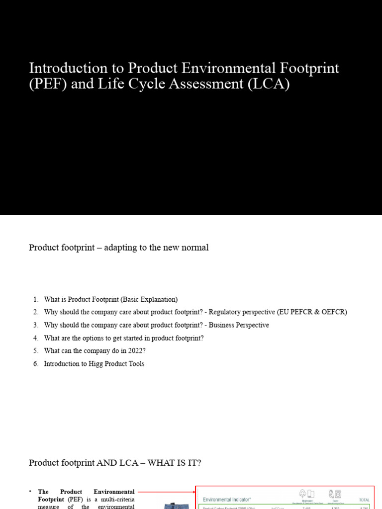 Understanding Product Environmental Footprint | PDF | Carbon Footprint ...