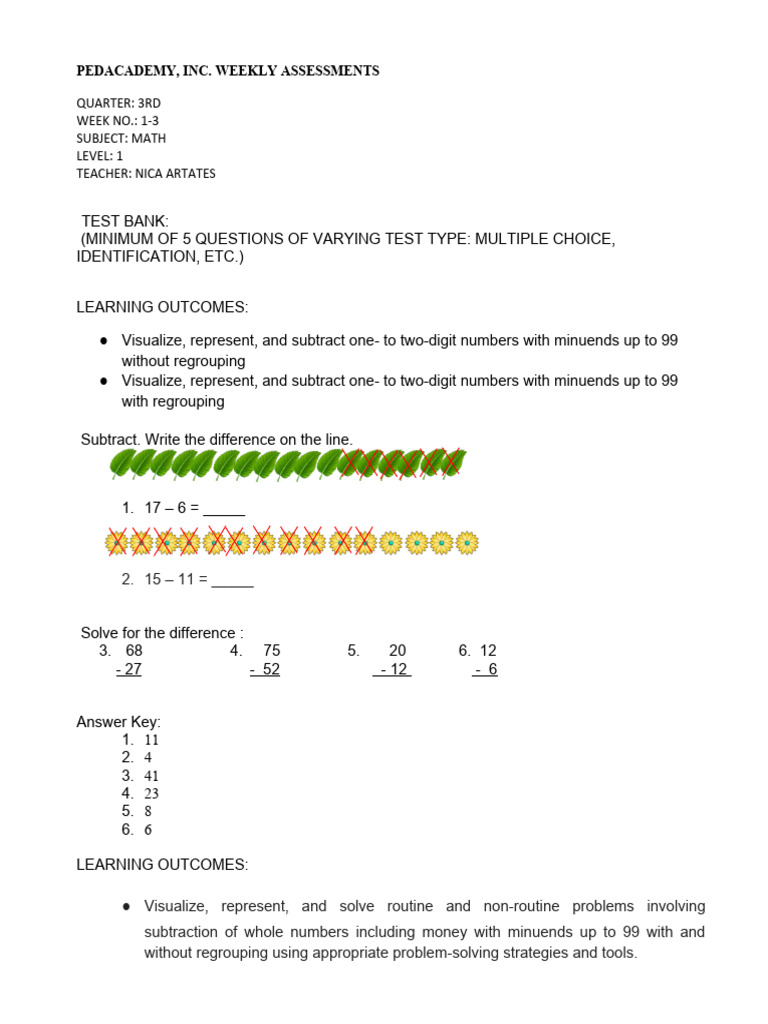 3rd QTR Assessment - Test Bank (Math) | PDF | Multiple Choice | Shape