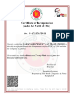 Certificate of Incorporation of Nahar Agroproduct