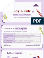 Study Guide For Middle School Students Purple Variant by Slidesgo