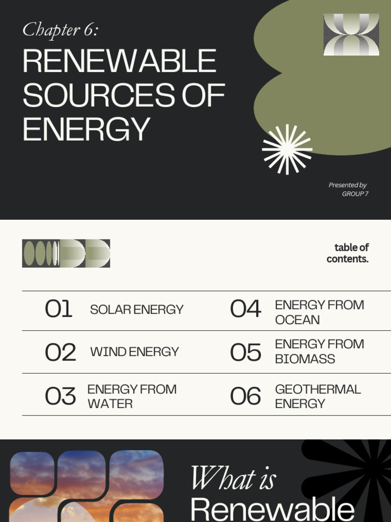 Overview of Renewable Energy Sources | PDF | Renewable Energy | Solar Power