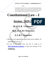 Constitutional Law (English) I 2019