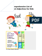 A Comprehensive List of Excellent Adjectives For Kids