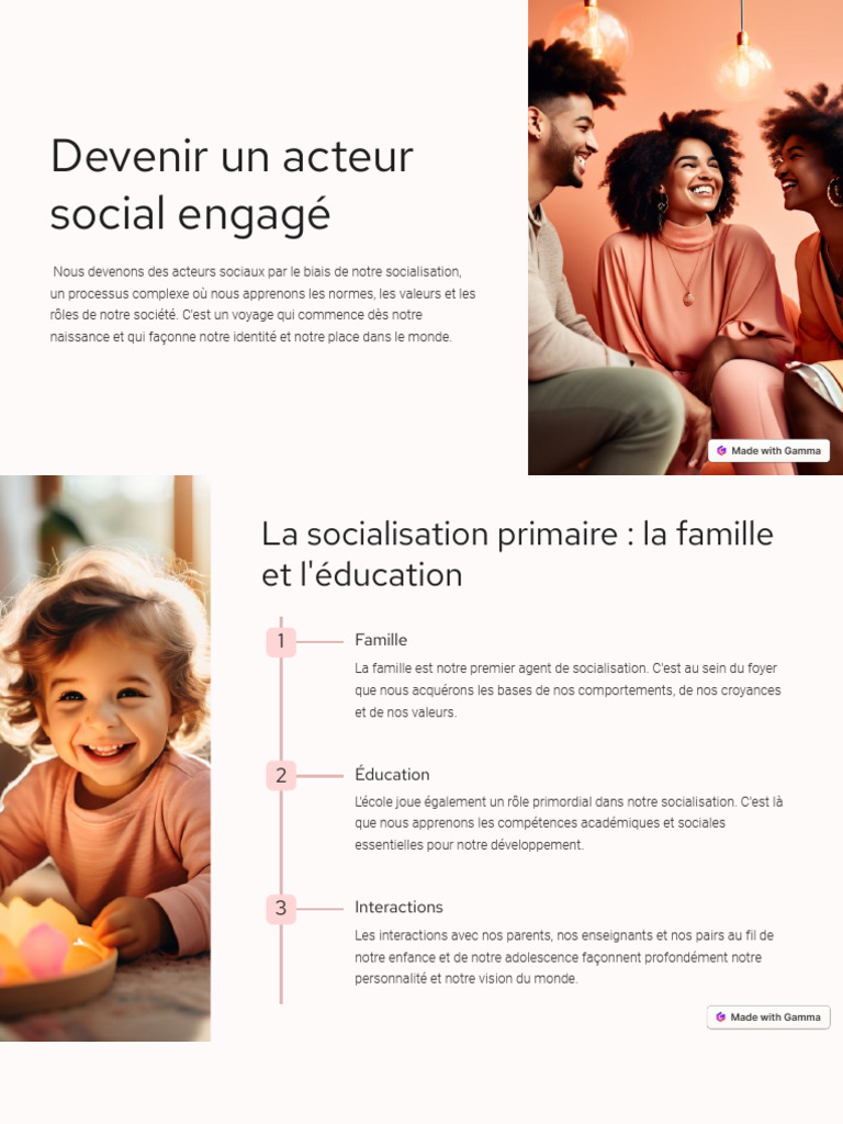 Devenir acteur social engagé | PDF | Socialisation | Identité (Science ...
