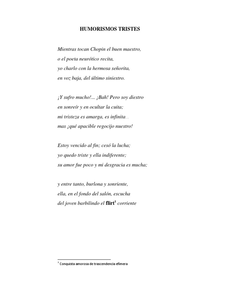 HUMORISMOS TRISTES (1900) Luis G. Urbina (Poema Completo)