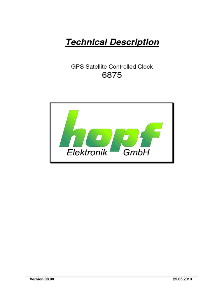 GPS Controlled Clock 6875 Overview | PDF | Global Positioning System ...