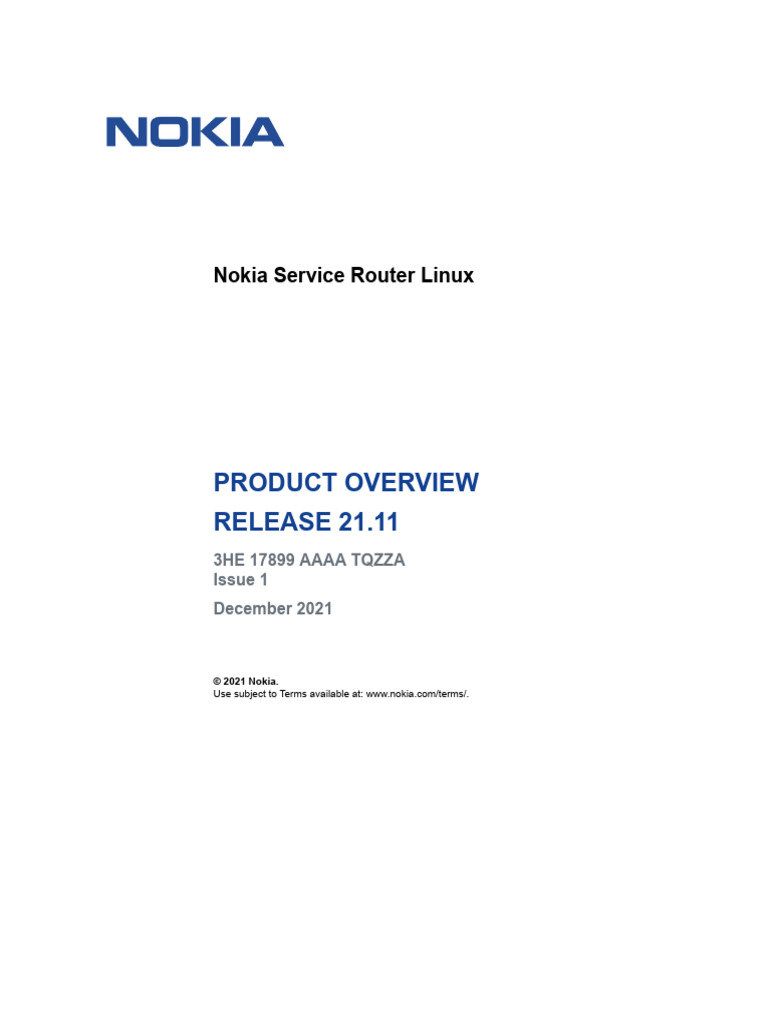 3HE17899AAAA01 - V1 - SR Linux R21.11 Product Overview | PDF | Linux ...