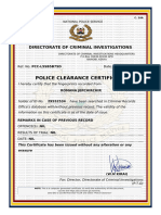 Police Clearance Certificate