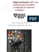 Matriz Estrategica Jerarquica Sinopsis. Revista Harvard, Raymond Prada - Septiembre 2011