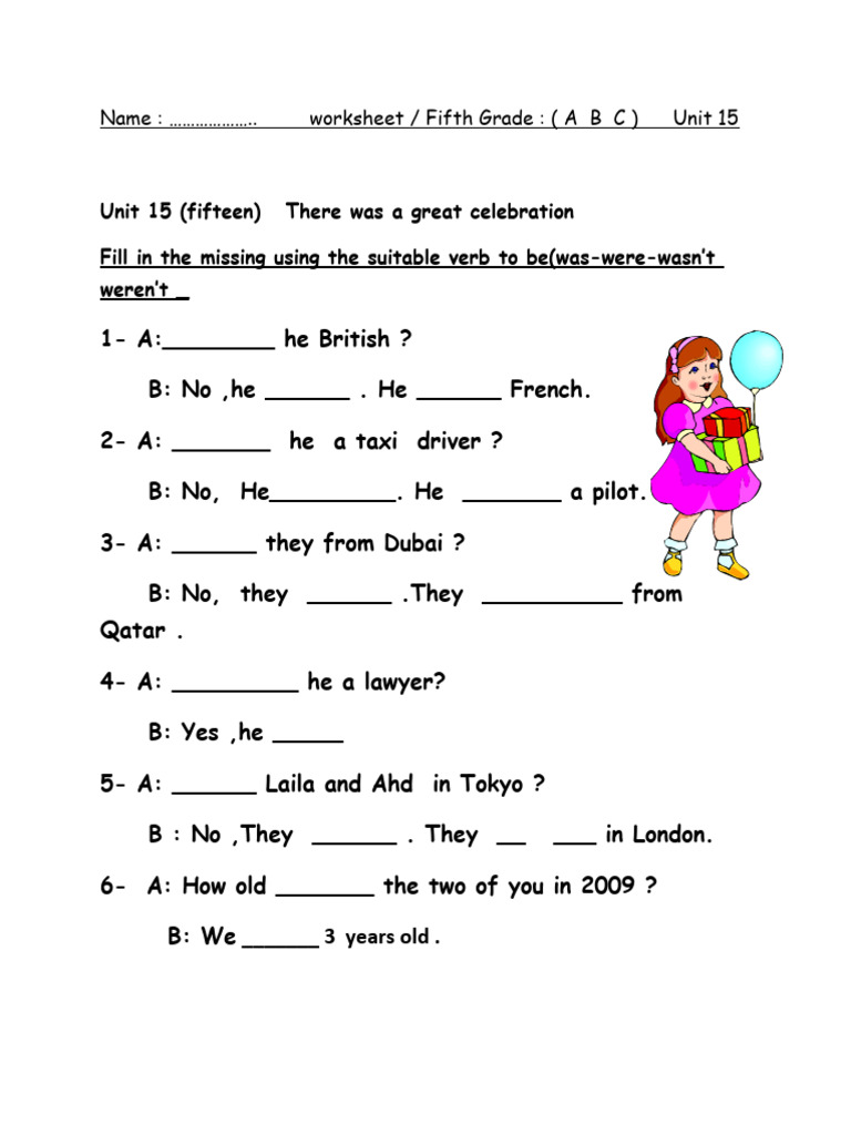 Worksheet Fifth Unit 15 | PDF | Language Arts & Discipline | Foreign ...