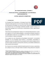 Robertazzi, M. Psicología Social Latinoamericana, Una Respuesta Neoparadigmática