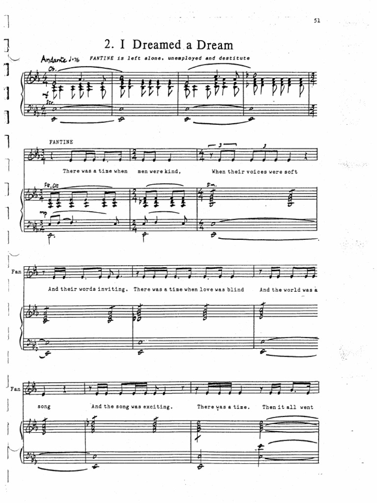 I Dreamed A Dream Partitura | PDF