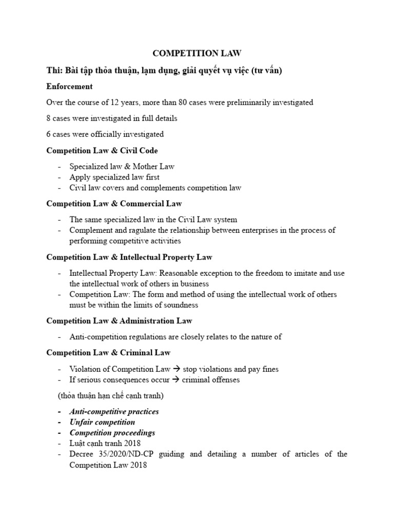 Competition Law | PDF