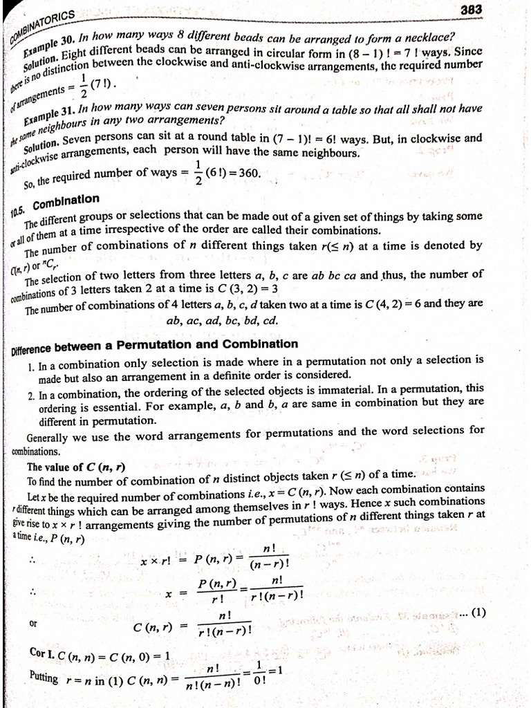 Combinatorics Part 2 | PDF