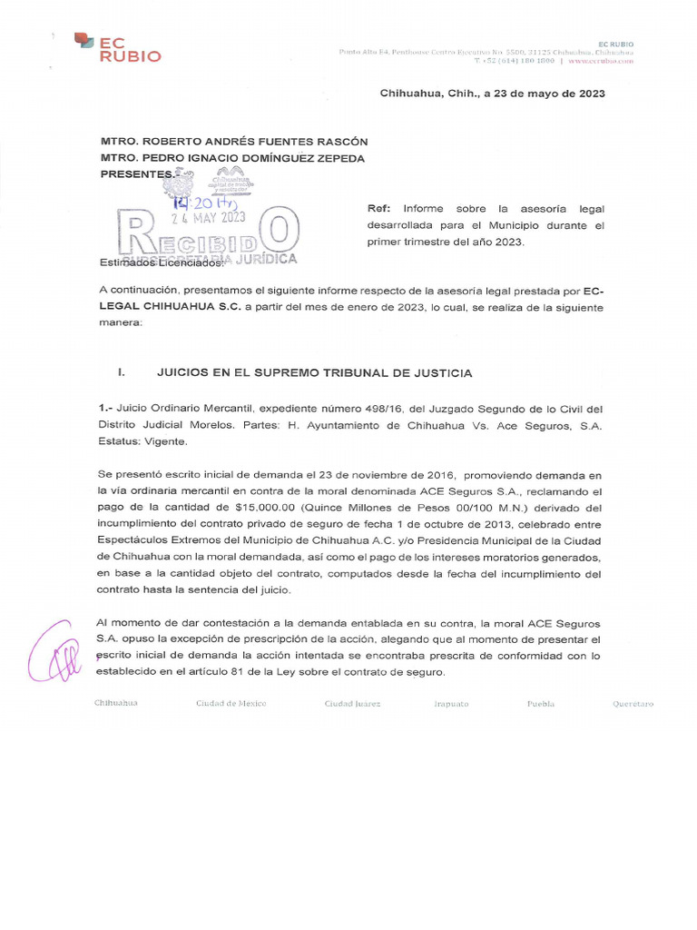 Informe EC-Legal Primer Trimestre 2023 | PDF