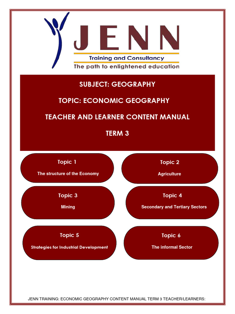 Economic Geography Term 3 Guide | PDF | Agriculture | Food Security