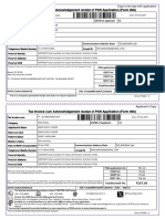 Tax Invoice Cum Acknowledgement Receipt of PAN Application (Form 49A)