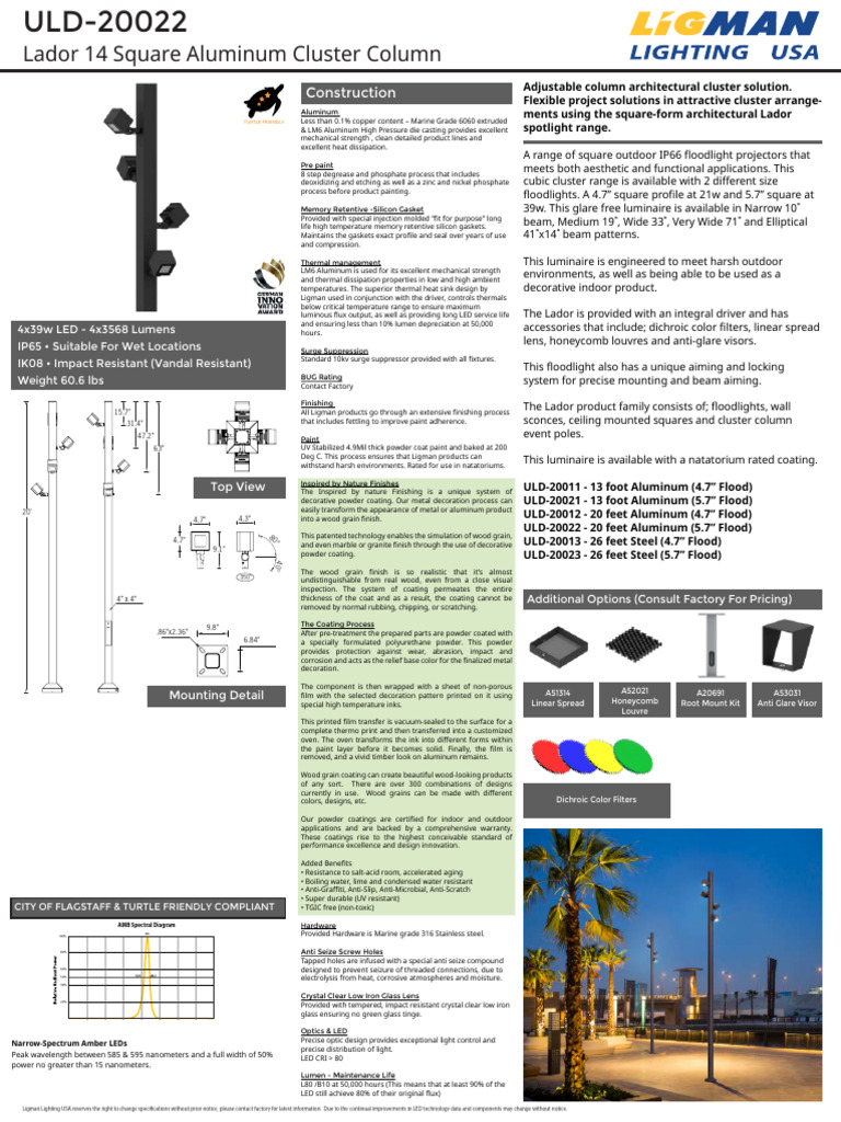 Lador 14 Square Column Specifications | PDF | Light Emitting Diode ...