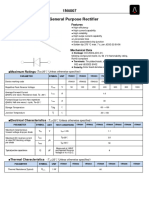 1N4007 General Purpose Rectifier: Maximum Ratings