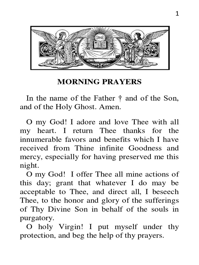 Morning Prayers and Devotions Guide | PDF | Mary, Mother Of Jesus ...
