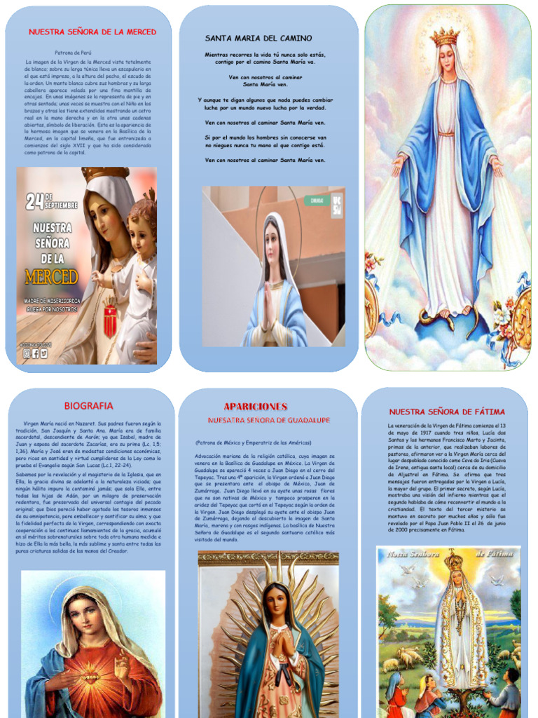 Triptico Virgen | PDF | María, madre de Jesús