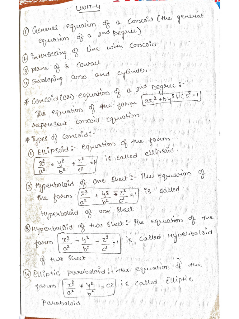 Maths 6th Sem UNIT-4 | PDF