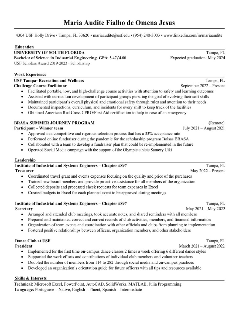 Resume Example | PDF