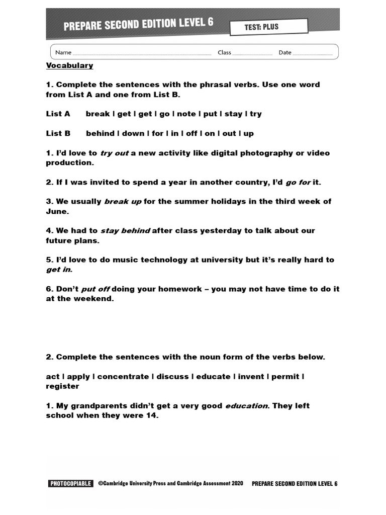 Prepare 6 TEST-UNITS - 12 - With - Answers - A | PDF | Concert ...