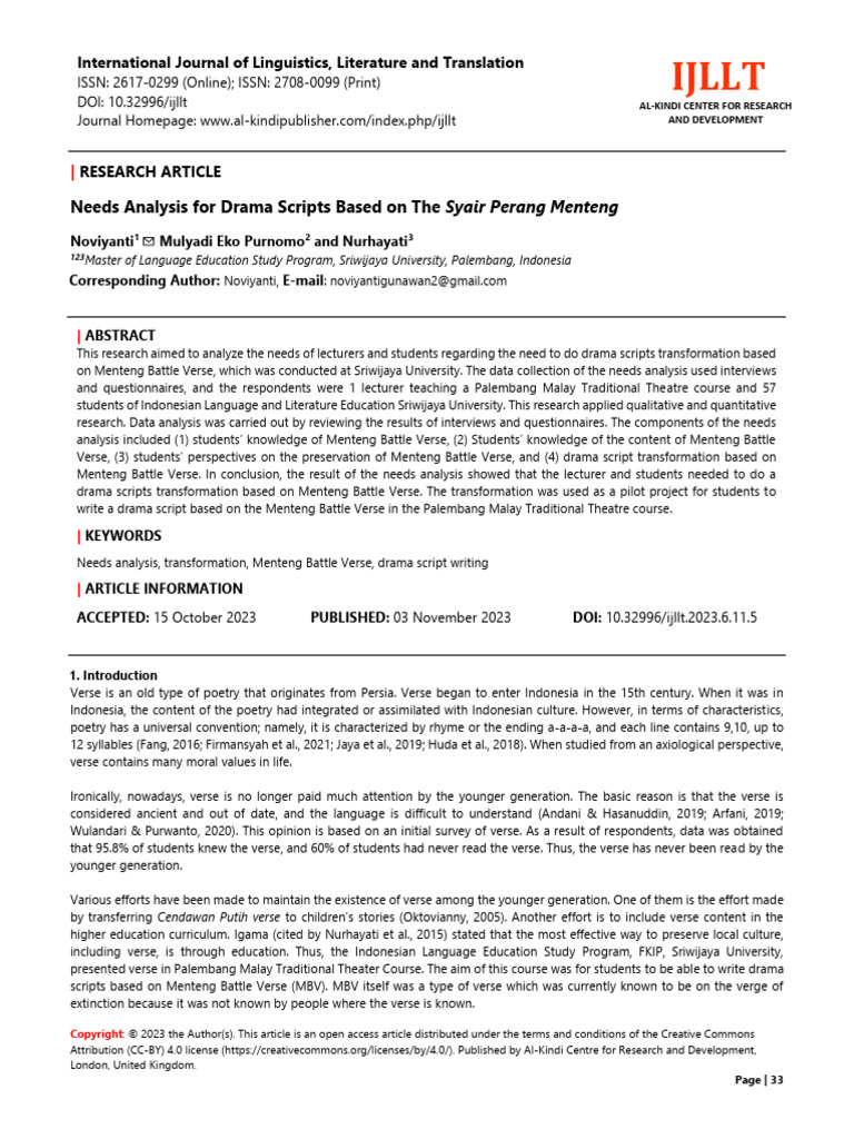 Paper+5+ (2023 6 11) +Needs+Analysis+for+Drama+Scripts+Based+on+The ...