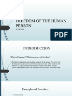 Freedom of The Human Person