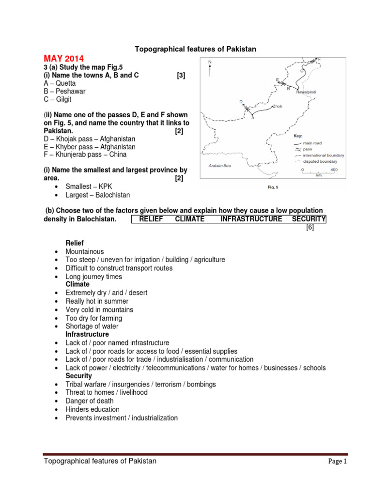 Topography and Deserts of Pakistan | PDF | Desert | Agriculture