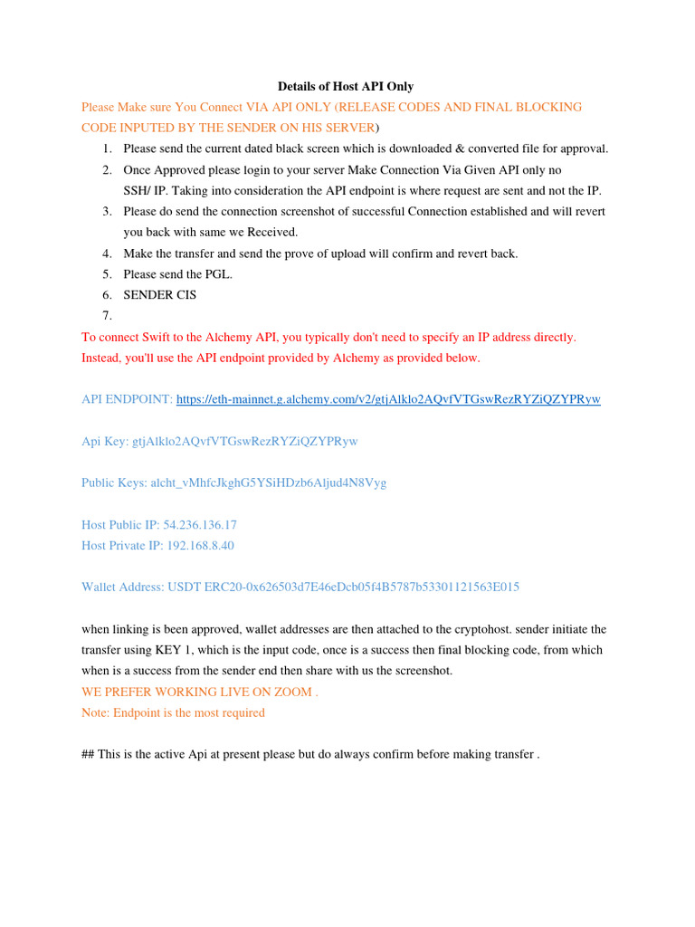 Cryptohost Procedure and Detail, 28 April 24 Via Updated Api Only | PDF