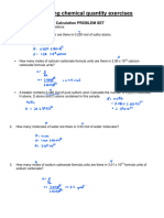 Calculating Chemical Quantities Exercises