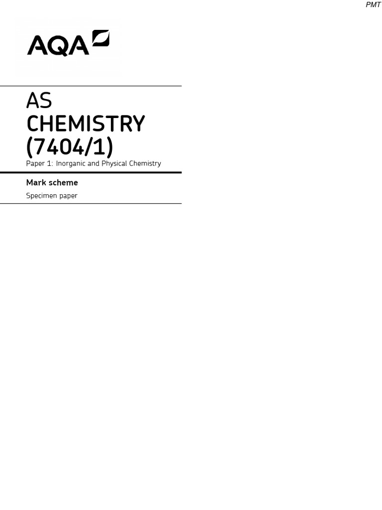 As Chemistry Aqa Spec