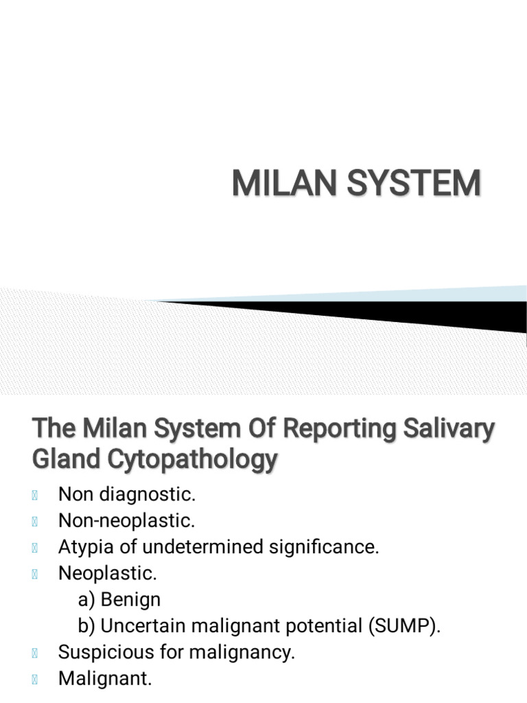 Milan System for Salivary Gland Cytopathology | PDF | Cytopathology ...