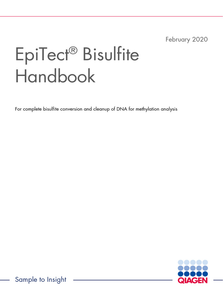 HB-0243-003 HB EpiTect Bisulfite 0220 WW | PDF | Polymerase Chain ...