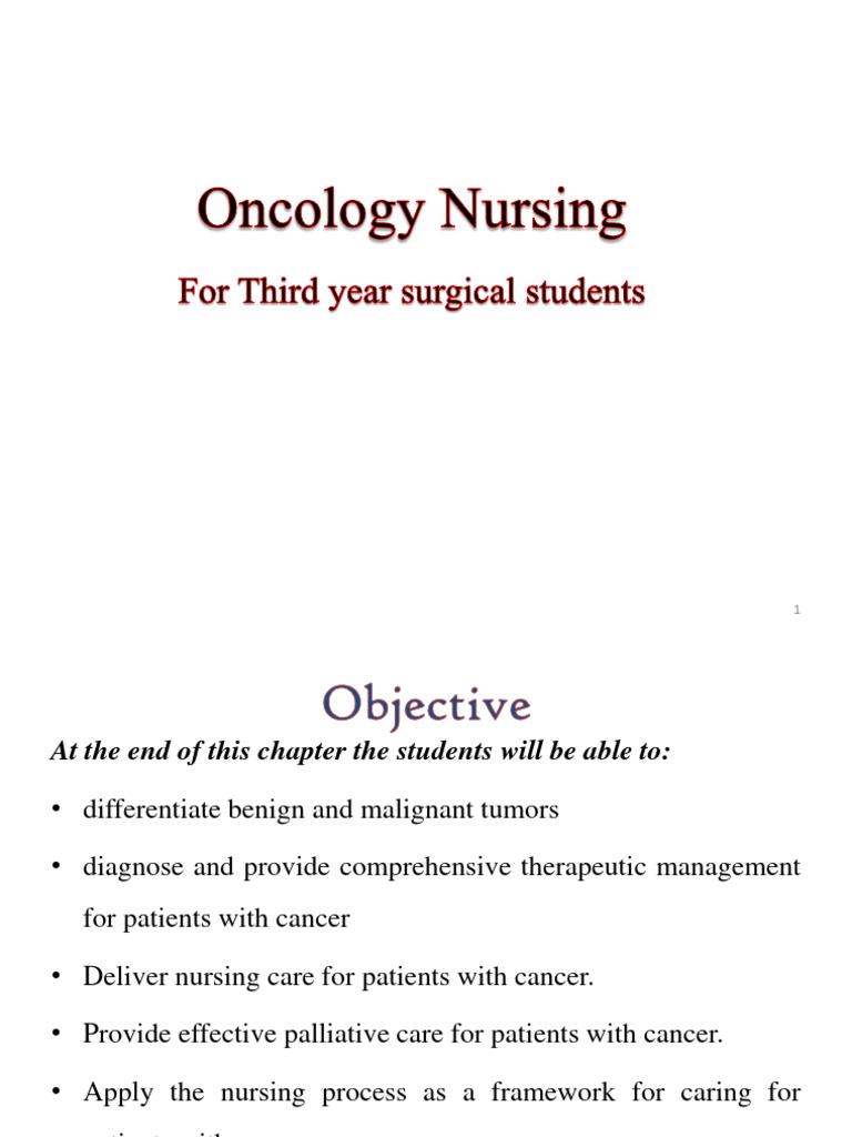 Introduction to Oncology Nursing | PDF | Biopsy | Cancer