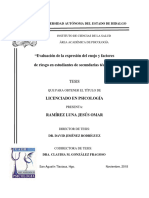 Evaluación de La Expresión Del Enojo y Factores de Riesgo en Estudiantes de Secundarias