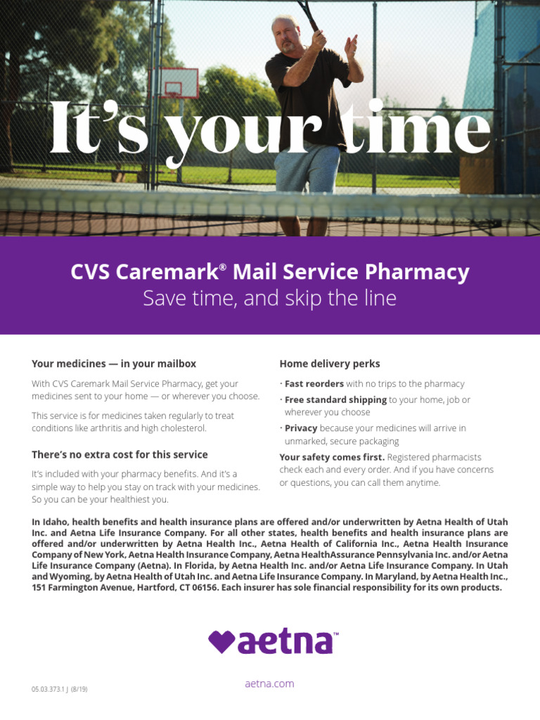 CVS Caremark Mail Service Pharmacy Flyer PDF Pharmacy Aetna