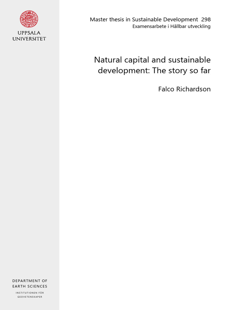 Natural Capital and Sustainable Development | PDF | Sustainability ...