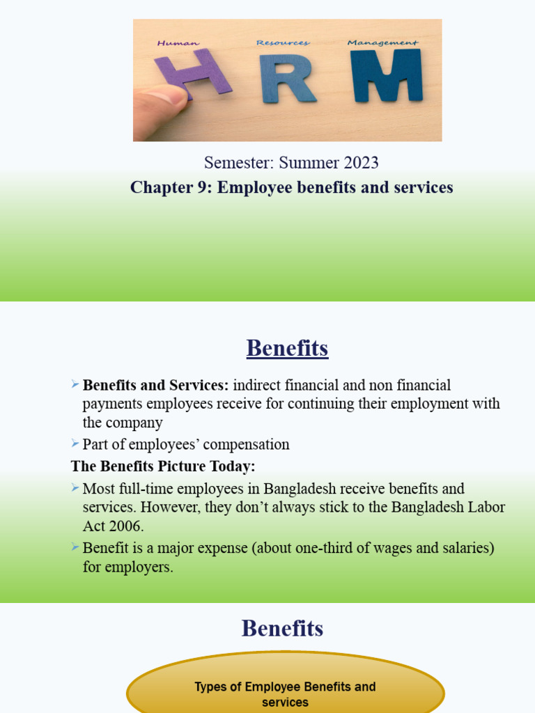 Chapter+9+Benefits+and+Services | PDF | Employee Benefits | Employment