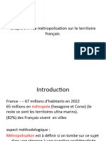 La Métropolisation en France