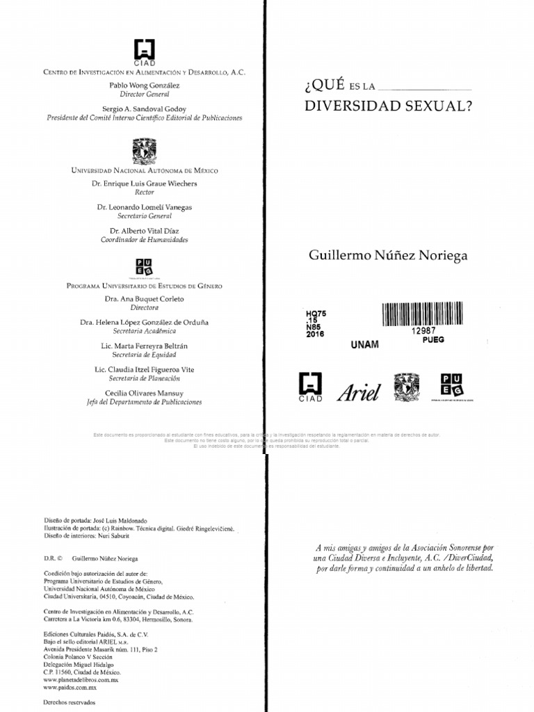 Núnez Noriega, Guillermo - Diversidad Sexual. Tres Usos Comunes Del ...