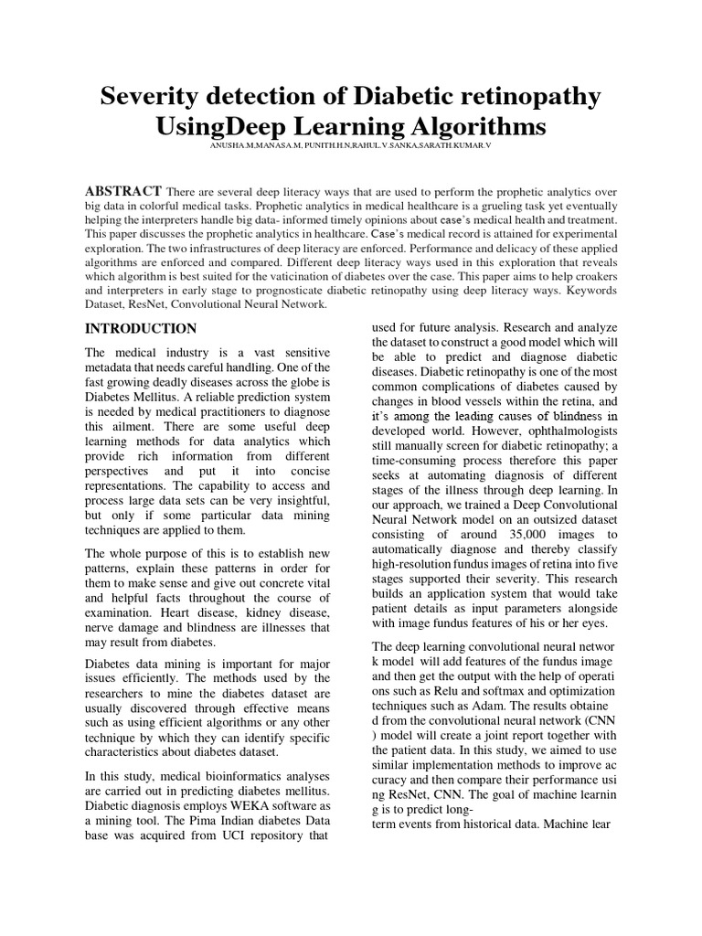 Deep Learning for Diabetic Retinopathy Detection | PDF | Artificial ...