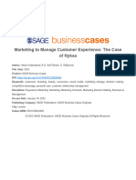 Marketing To Manage Customer Experience Case - Marketing&DigitalMarketing