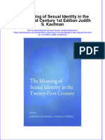 Full Ebook of The Meaning of Sexual Identity in The Twenty First Century 1St Edition Judith S Kaufman Online PDF All Chapter