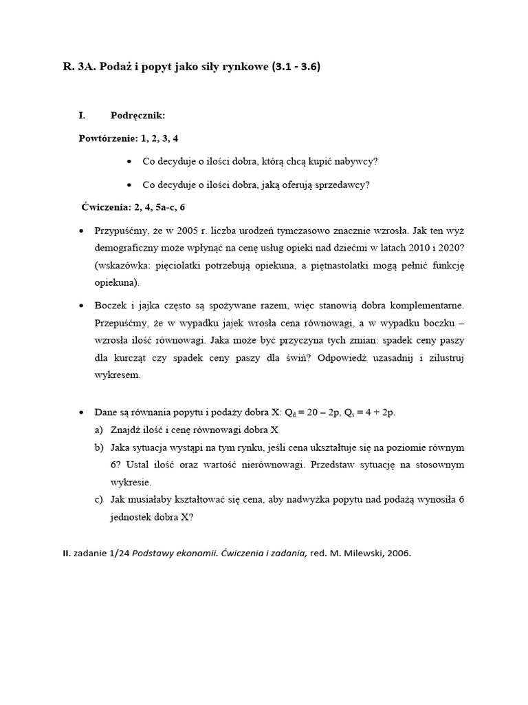 R - 3A - Popyt I Podaz | PDF