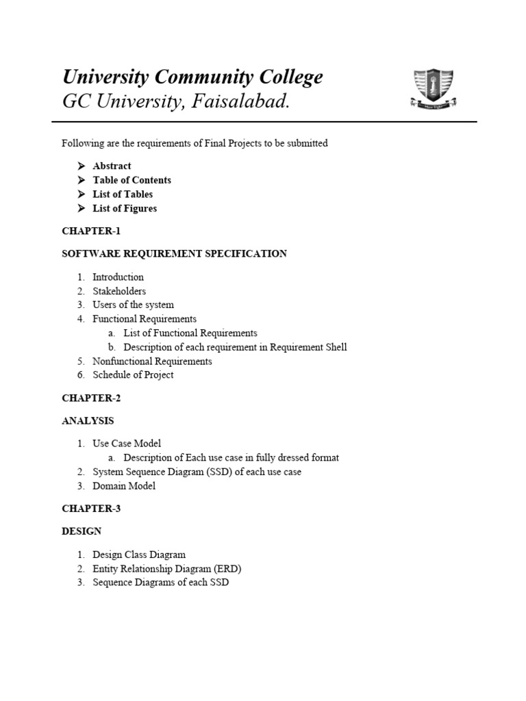 Final Project Requirements Guide | PDF | Use Case | Software Development