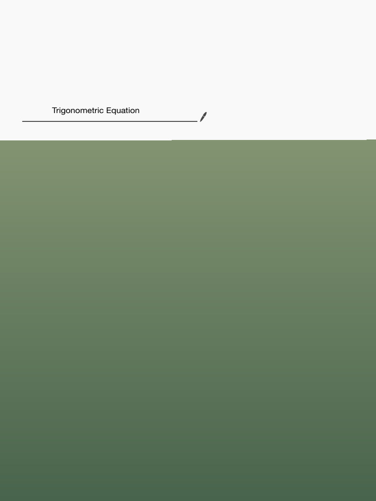 Trigonometric Equation | PDF