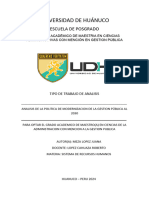 Analisis de La Politica de Modernizacion de La Gestion Pública Al 2030